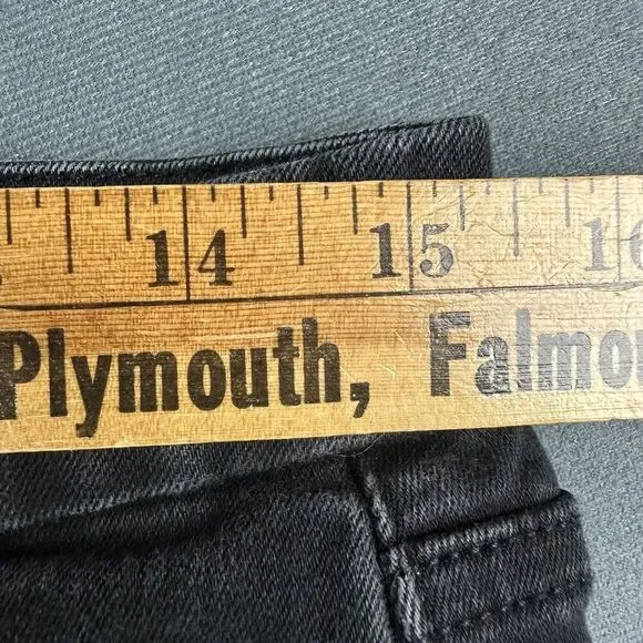 Jen7 Seven For All Mankind 7FAM Jeans Womens 8 Black Petite Slim Bootcut Stretch - Picture 10 of 16